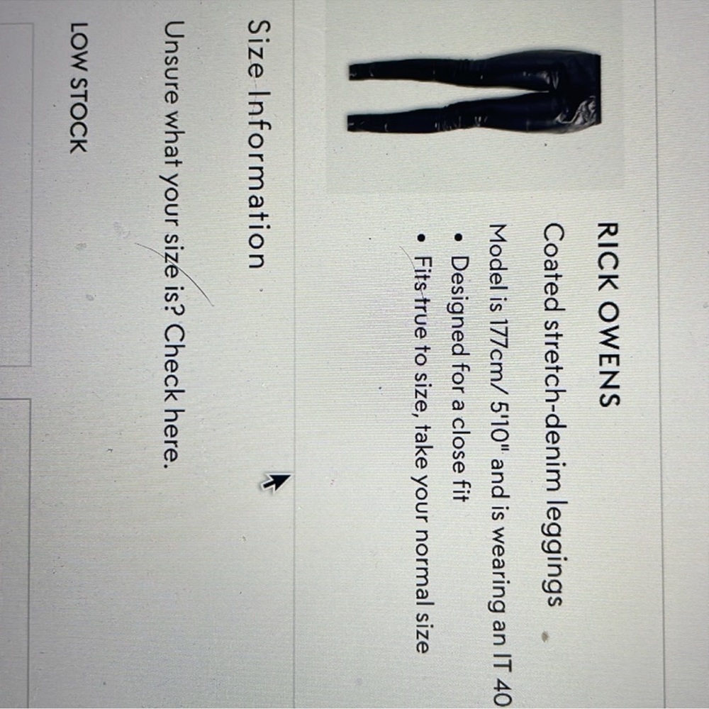 Rick Owens Black Leather Pants - Picture 4 of 9